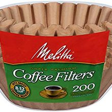 Melitta Super Premium 8-12 Cup Basket Coffee Filters, Natural Brown, 200 Count (Pack of 8)