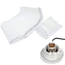 100 Pack Portable Single Serve Food Grade Disposable Hanging Ear Drip Filter Bag, Coffee Filter Bag Perfect for Travel, Camping, Home, Office