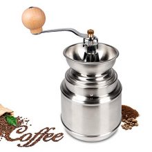FLASNAKE Manual Coffee Grinder, Conical Burr Mill & Brushed Stainless Steel, Best for Aeropress, Drip Coffee, Espresso, French Press, Turkish Brew