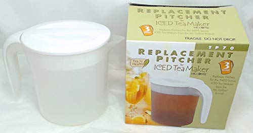 Mr.Coffee Replacement Iced Tea Pitcher TP30, White Lid