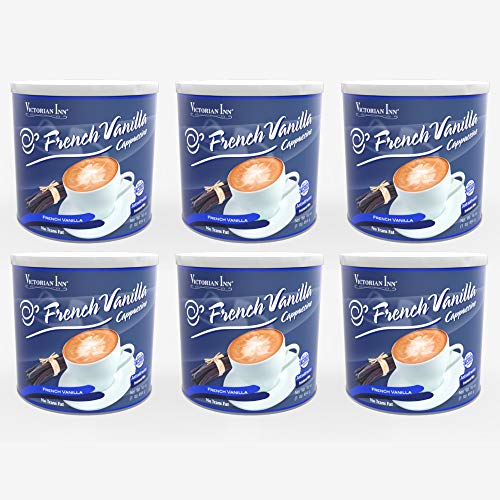 Victorian Inn Instant Cappuccino, French Vanilla, 16-Ounce Canisters (Pack of 6)
