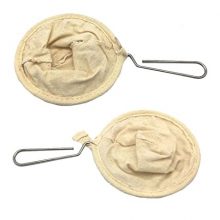 NUOMI Flannel Cloth Coffee Filter Strainers with Steel Handle, 2 Pack Coffee Sock