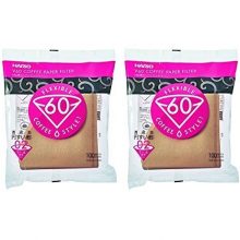 Hario V60 Disposable Paper Coffee Filters, Tabbed, Natural, 200 Count
