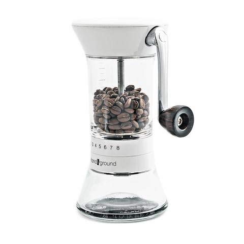 Handground Precision Coffee Grinder: Manual Ceramic Burr Mill - White