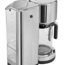 Russell Hobbs CM7000S 8-Cup Coffeemaker with chrome steel finish, detachable water tank, and Sneak-A-Cup feature. 