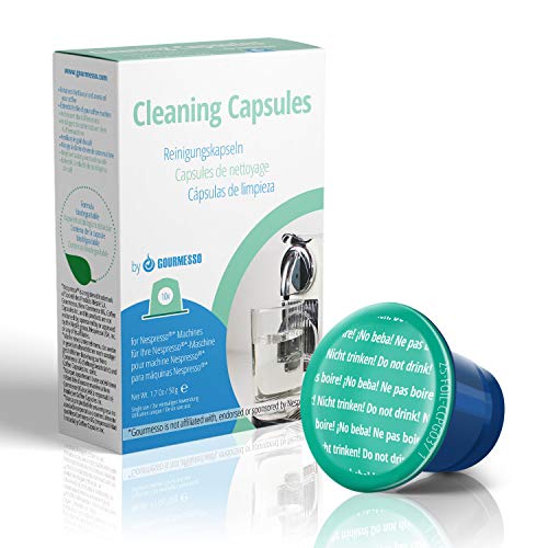 Gourmesso Cleaning Capsules for Nespresso Machines Cleaning Kit - 10 Cleaning Pods for Nespresso Original Machines Cleaner for Better Tasting Coffee