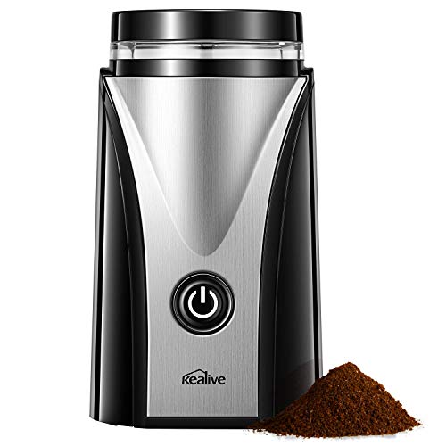 Coffee Grinder, Kealive Electric Coffee Grinder 12 Cup, Coffee Beans Grinder with Stainless Steel Blades for Fast Grinding Coffee Beans, Nuts, Grains, Spices