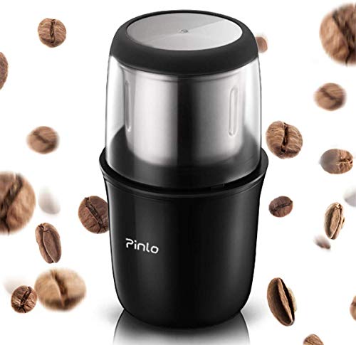 Electric Coffee Grinder Portable Coffee Blade Grinde with Stainless Steel Blade Removable Coffee Powder Bowl Up to 12 Cups Fast Coffee Grinder Electric for Coffee Beans, Grains.