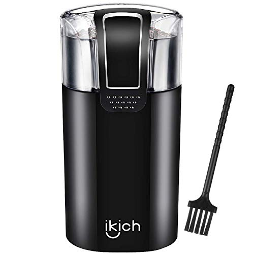 Coffee Grinder Electric, IKICH 120V Powerful Blade Coffee Bean&Spice Grinder with 60g Large Grinding Capacity