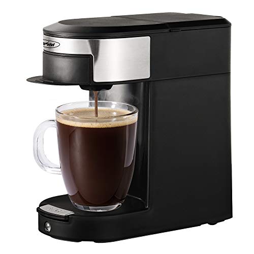 Stamo Single Serve Coffee Brewers, Multi-Use Coffee Maker for Most Coffee Pods Bags, 10OZ One-Touch Button Coffee Machine, Single-Serve Coffee Brewers for PODS, Quick Brew Technology, Auto Shut Off