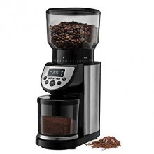 Gourmia GCG205 14-Ounce Automatic 4-Mode Digital Conical Burr Grinder with 39 Adjustable Grind Sizes and Built-In Scale