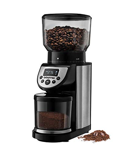 Gourmia GCG205 14-Ounce Automatic 4-Mode Digital Conical Burr Grinder with 39 Adjustable Grind Sizes and Built-In Scale