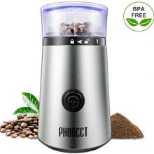 Coffee Grinder Electric, 150W Blade Spice Grinder, Portable Stainless Steel Grinder, Removable Easy Clean Bowl Grinder also for Seeds Grains Nuts, 12 Cups