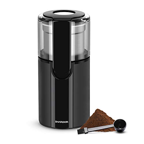 SHARDOR Electric Coffee Grinder Electric Coffee Blade Grinders with Removable Stainless Steel Bowl Black