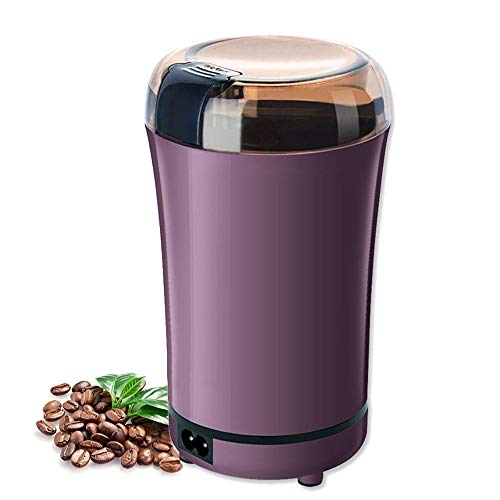 Coffee Grinder, Huaguo Electric Coffee Bean Grinder with Stainless Steel Blade Fast Grinding for Coffee, Spices, Nut and Herb, Detachable Power Cord & Little Brush Included (Purple)