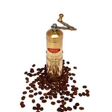 7" Handmade Brass Coffee Mill Grinder by Sozen – Traditional Turkish Design