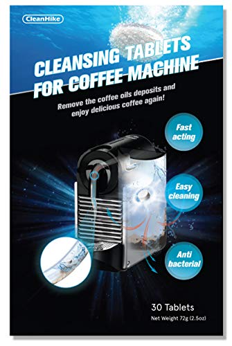 CleanHike Espresso Machine Cleaning Tablets - Descaler Coffee Maker Cleaner (30 Tablets), FDA Approved, Work on Blender (1)