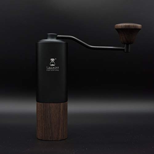 Chestnut G1 Manual Coffee Grinder with Adjustable Setting,Unibody-Design of Aluminum and Walnut wood