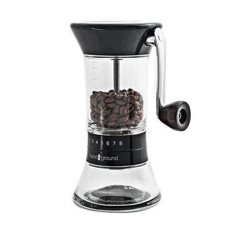 Handground Precision Manual Coffee Grinder: Conical Ceramic Burr Mill (Black)