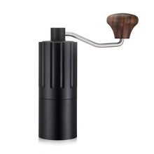 Household ultra-smooth manual coffee grinder, 24 seconds easy grinding upgrade, double bearings stable grinding, stainless steel core adjustable, manual coffee powder fast core (black) capacity of 20g (BLACK) ... (BLACK)