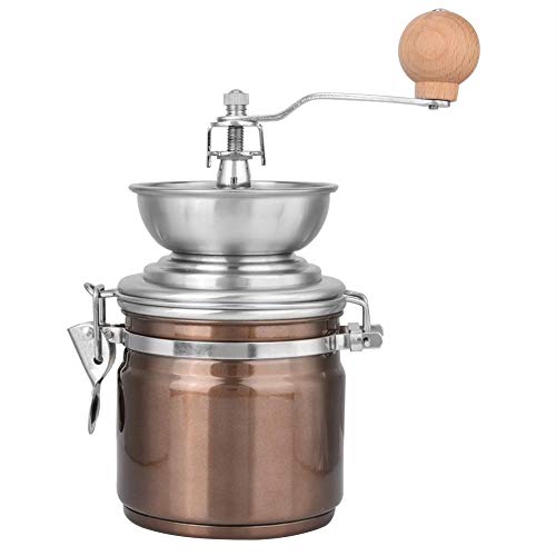 Manual Coffee Grinder, Adjustable Burr Mill,Stainless Steel Spice Nuts Grinding Mill,Hand Crank Mill for Office Home