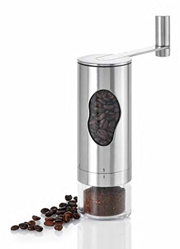 AdHoc Mrs. Bean 7 Inch Hand Held Manual Coffee Grinder, Stainless Steel