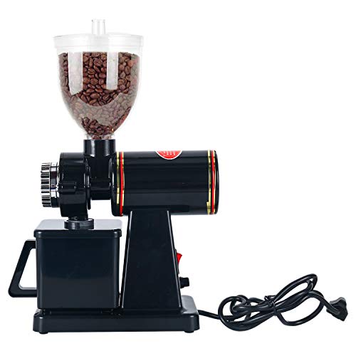 Homend Automatic 110V Electric Burr Coffee Grinder Mill Grinder Coffee Bean Powder Grinding Machine, 8 Levels of Thickness Adjustment (Black)