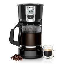 SHARDOR Drip Coffee Maker, 15 Cup Programmable Brew Coffee Machine, Automatic Start and Shut Off, Brew Strength Control, Warming Plate, Glass Carafe, 60oz, Black