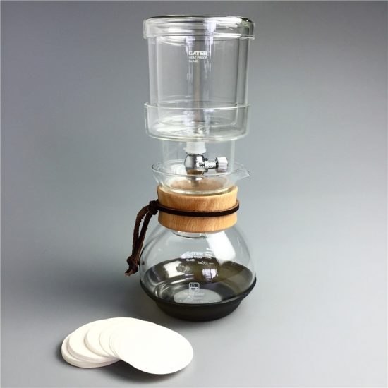 400ml Iced Coffee Maker Glass Ice Drip Coffee Pot Percolator Set v60 Ice Coffee Dripper Glass Filters Cold Brew Espresso Machine