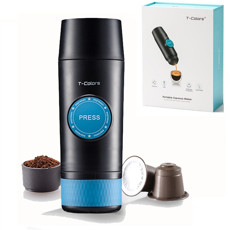 Capsule&Powder Espresso Maker Portable Travel Espresso machine Manual Coffee maker Hand press Coffee Machine Gift box