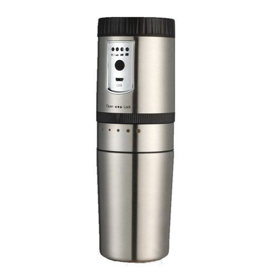 Electric Portable Coffee Machine Stainless Steel Coffee Bean Grinder Car Coffee Maker Filter Coffee Machine Travel Coffee Maker