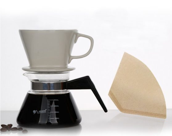 Coffee dripper 102 china filter cup coffee maker Share pot+40 pieces of filter paper household 2-4 people