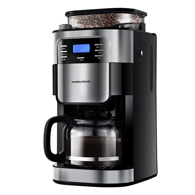 All-in-one Automatic Coffee Maker Bean Grinder Machine for Espresso Americano Mocha Cappuccino 2-12 Cups Kitchen Appliances