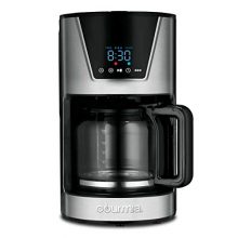 Gourmia GCM2865 Digital Programmable Coffee Maker - 12 Cup Capacity - 3 Brew Strengths with 2 Hour Keep Warm - Easy Read LED Display - Water Level Monitoring Window