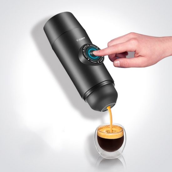 Portable Electric Coffee Mechine Mini Nespresso Coffee Maker Built-in Battery Hot/Cold Extraction Powder&Capsule Outdoor Travel