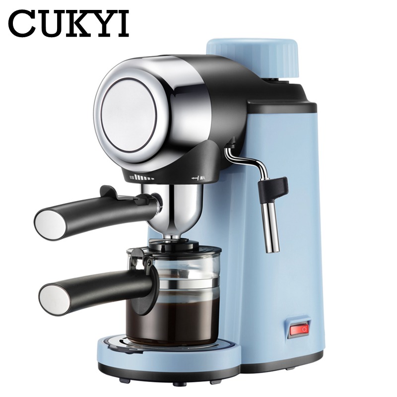 CUKYI Italy espresso coffee machine 5 BAR High Pressure Steam semi-automatic coffee maker Milk Bubble Coffee Makers EU US