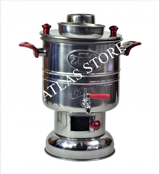 Wood Coal Stove Camp Steel Samovar With 2 handlesTea Coffee Maker With Charcoal