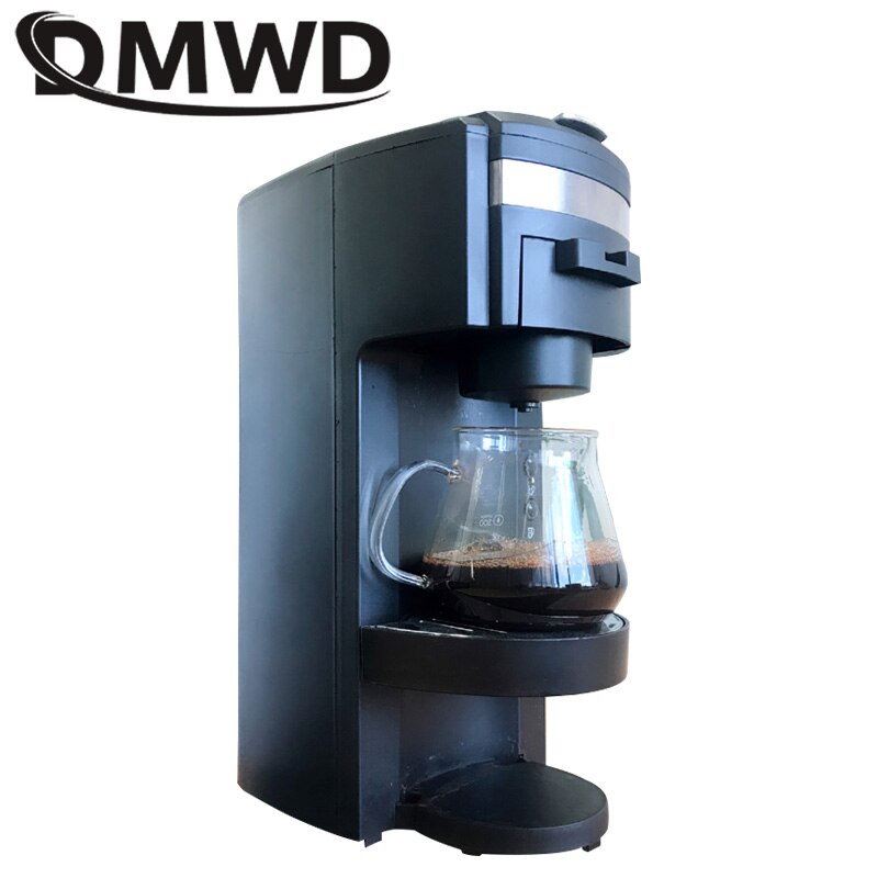 DMWD Mini Electric K-cup Capsule Coffee Brewing Machine Drip American Coffee Maker Filter Cafe Powder Espresso Teapot Boiler EU
