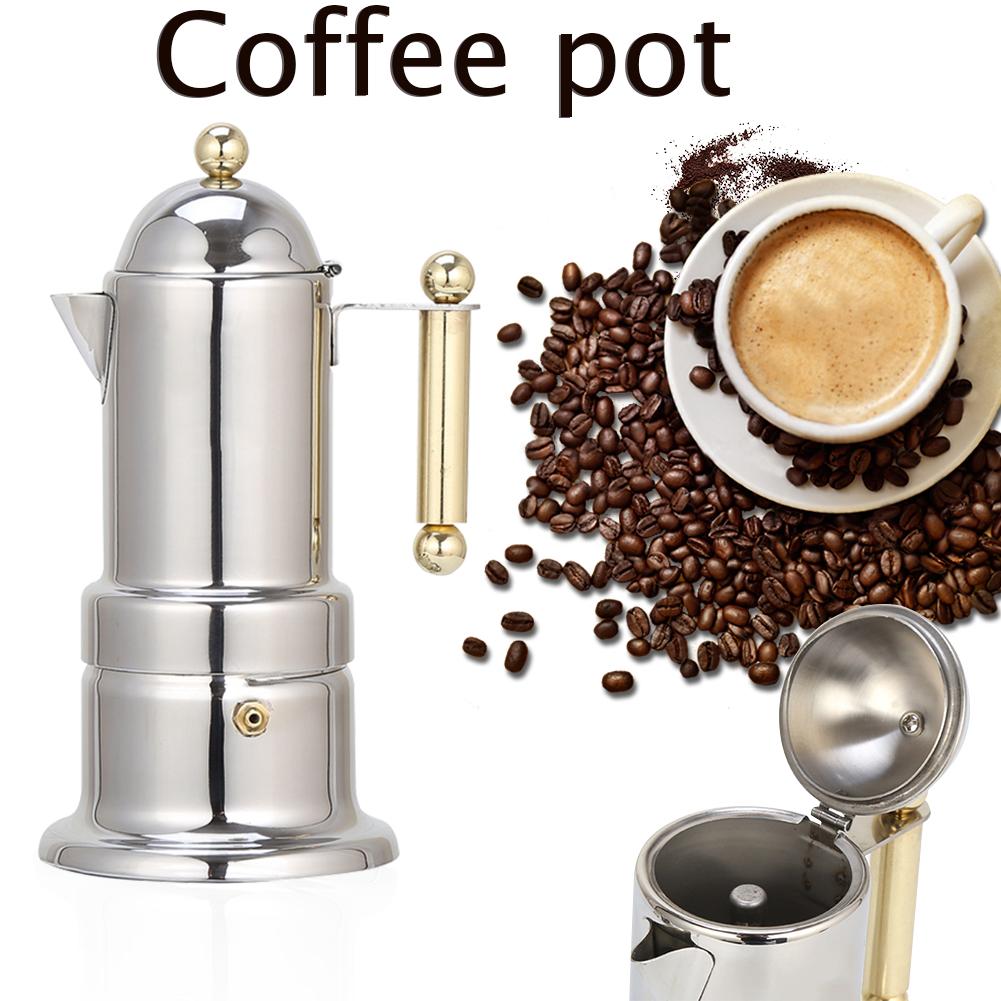 Espresso Machine Espresso Coffee Pot Household Stainless Steel Extraction Coffee Mocha Pot Kitchen Drinking Set