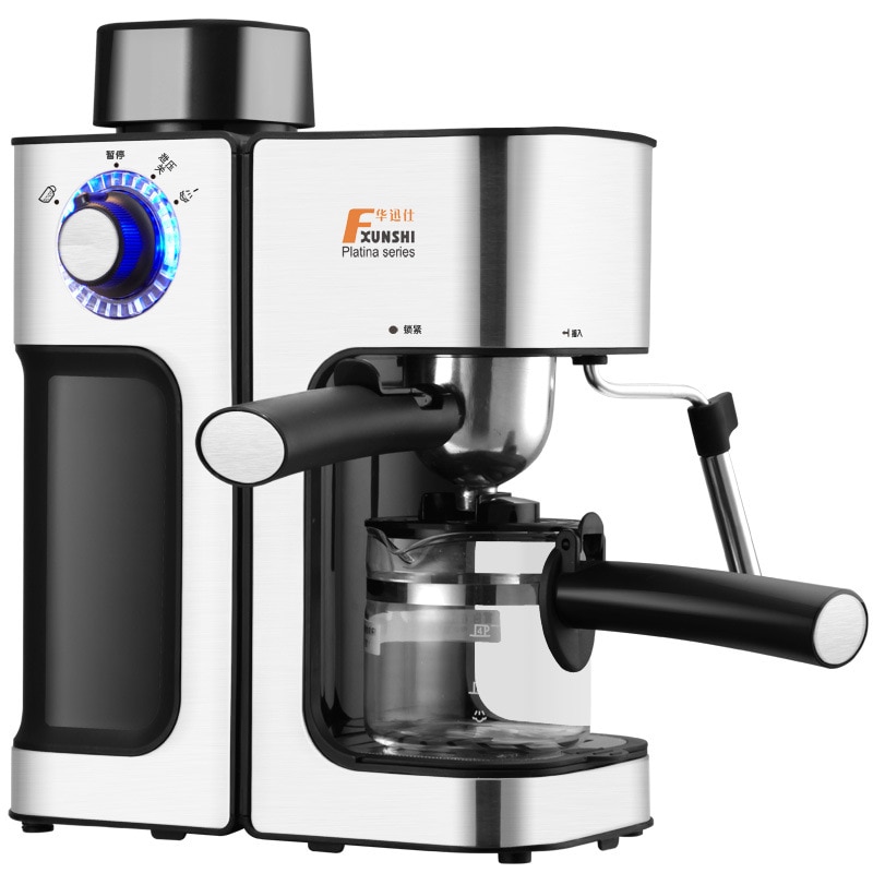 Italian Automatic Coffee Maker Machine Semi-automatic Steam Type Pump Pressure Milk Foam Cafetera Espresso Machine Kitchen