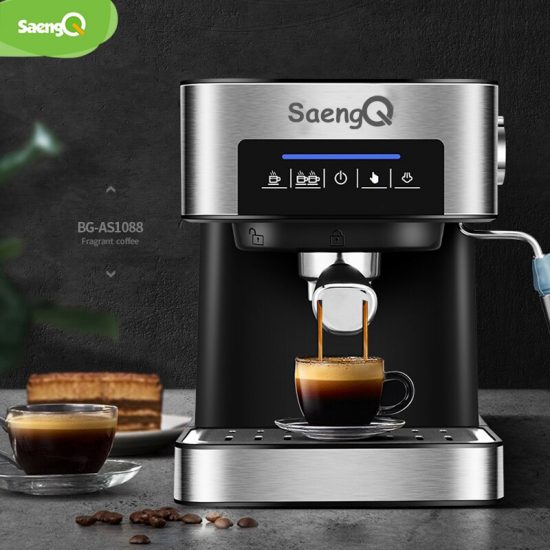 SaengQ Electric Coffee Maker Americano Espresso Coffee Machine 1500ml Fancy Milk Foam Maker 220V/110V Household Appliance