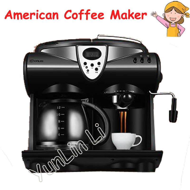 Italian Coffee Maker Household 20bar Pressure Coffee Machine Office Precise Thermostat Coffee Machine Espresso Machine DL-KF7001