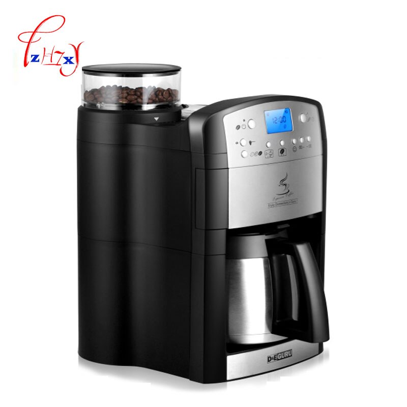 1-10 Cups Cafe American Coffee Machine For Home Office Coffee Maker Grinding beans+make coffee 1500ML Coffee Making Machine