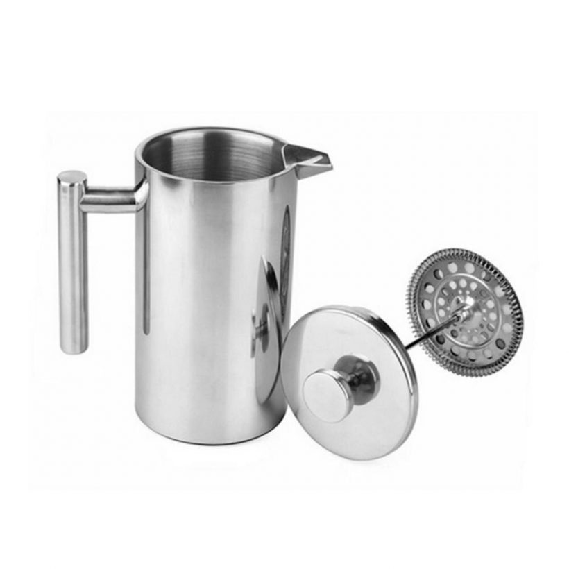 Stainless Steel Coffee Maker French Press for Espresso Coffee Machine Double-Wall Insulated Coffee Tea Maker Pot 1000ML