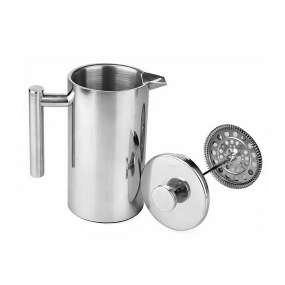 Stainless Steel Coffee Maker French Press for Espresso Coffee Machine Double-Wall Insulated Coffee Tea Maker Pot 1000ML