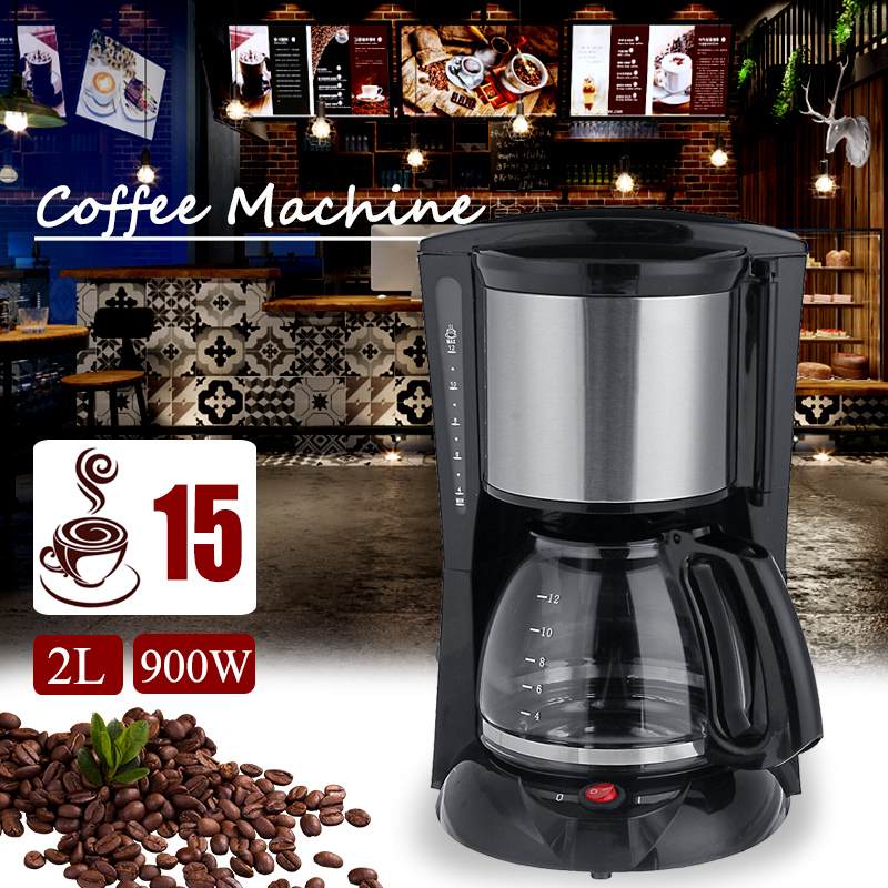 Warmtoo 2000ml Household Office American Style Drip Tea/Coffee Making Machine 12 Cups Coffee Maker 900W Temperature Control