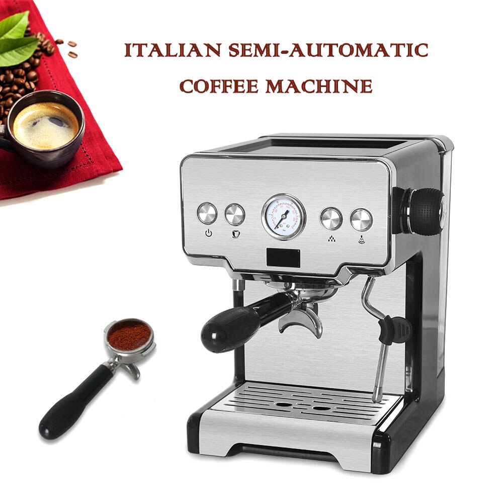 Gzzt Coffee Machine Semi-Automatic Italian Espresso Cafe Americano Maker Machine Milk Steaming Pump Pressure