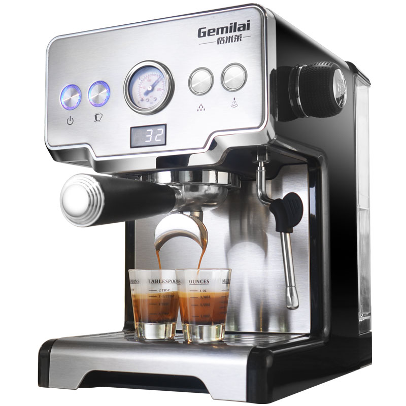 15 Bar Italian Coffee Machine Stainless Steel Steam Semi-automatic Milk Bubble Espresso Coffee Maker Commercial CRM3605