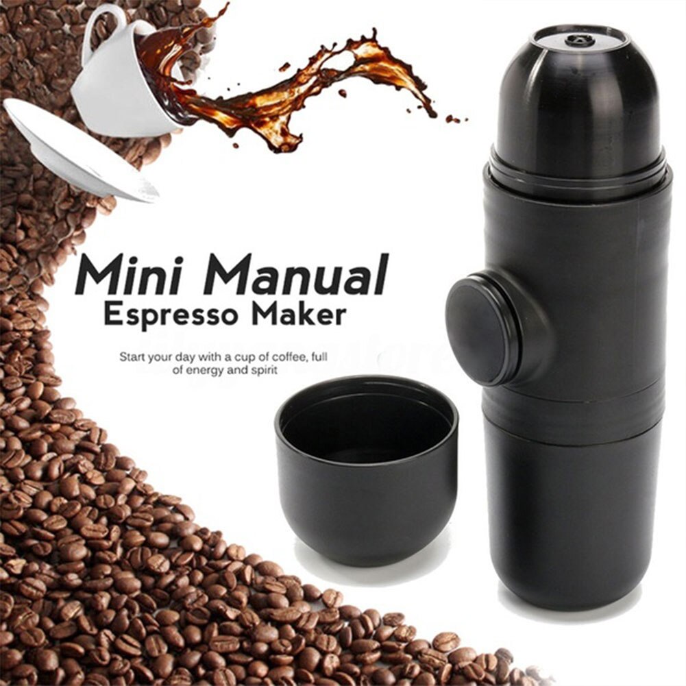Mini Manual Portable Manual Coffee Maker Hand Operated Espresso Machine Pot Outdoor Travel