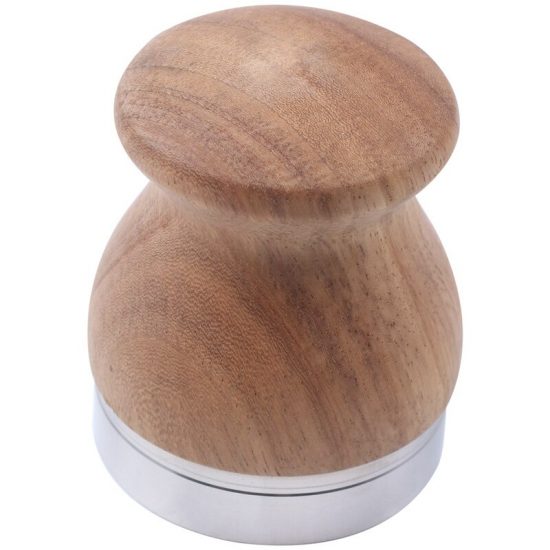 304 Stainless Steel Coffee Tamper Dispenser Wooden Handle Espresso 53MM Coffee Machine Powder Hammer